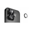Evelatus Apple iPhone 16 Pro / 16 Pro Max kaamera objektiivi kaitseklaas Armor Black Titanium