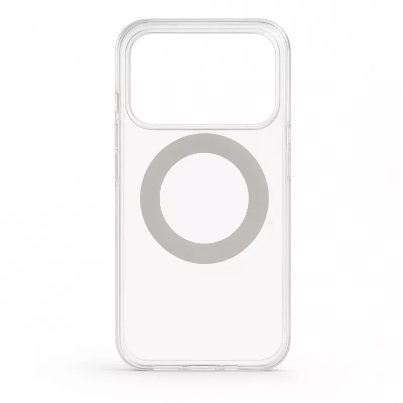 Evelatus Apple iPhone 17 Pro hübriidkate MagSafe PC+TPU 360° metallist alusega, läbipaistev