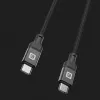 Evelatus spiraalne USB-C to USB-C kaabel 1,2M 60W PD punutud must