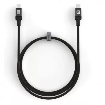 Evelatus spiraalne USB-C to USB-C kaabel 1,2M 60W PD punutud must