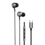 Evelatus Crystal Clear Audio kõrvaklapid Type-C ja mikrofoniga, must