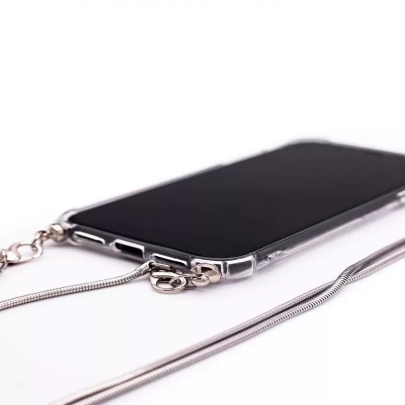 Evelatus Huawei P30 Lite läbipaistev silikoonist ümbris TPU kaelarihmaga, kosmosehall