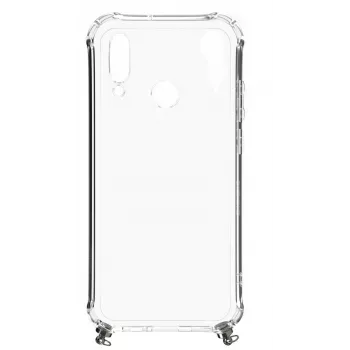 Evelatus Huawei P30 Lite läbipaistev silikoonist ümbris TPU kaelarihmaga, kosmosehall