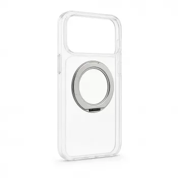 Evelatus hübriidkest MagSafe ja 360° metallalusele iPhone 17 Pro Max, läbipaistev