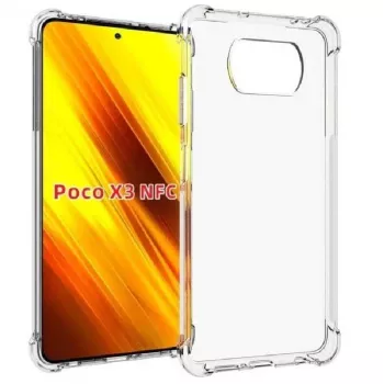 Evelatus Military Shockproof Silicone Case for Xiaomi Poco X3 / X3 NFC / X3 Pro - Transparent TPU