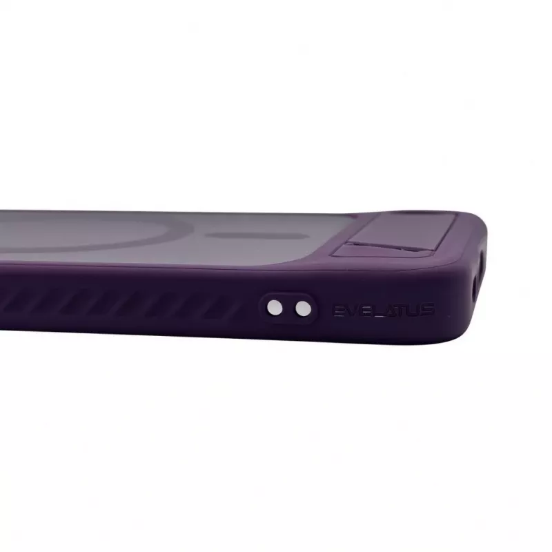 Evelatus kummikattega MagSafe-ümbris alusega Samsung Galaxy A37 / A36 jaoks - lilla