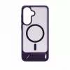 Evelatus kummikattega MagSafe-ümbris alusega Samsung Galaxy A37 / A36 jaoks - lilla