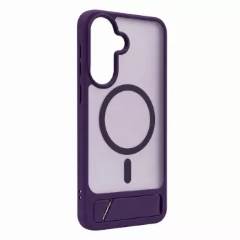 Evelatus kummikattega MagSafe-ümbris alusega Samsung Galaxy A37 / A36 jaoks - lilla