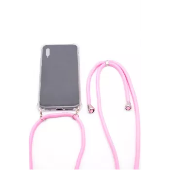 Evelatus Samsung A40 Case with Rope Pink Transparent