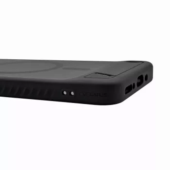 Evelatus Samsung Galaxy A17 4G / A17 5G kummikattega MagSafe alusega must ümbris