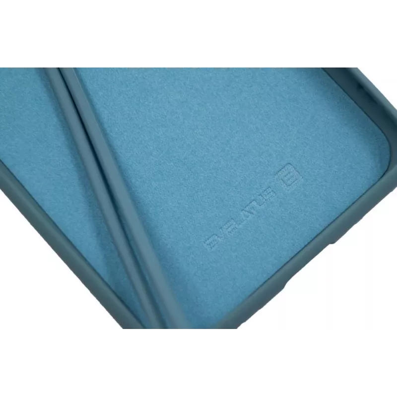 Evelatus Samsung Galaxy A20e pehme puudutusega silikoonist ümbris rihmaga, sinine