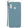 Evelatus Samsung Galaxy A20e pehme puudutusega silikoonist ümbris rihmaga, sinine