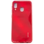 Evelatus Samsung Galaxy A20e veevirvendusega täisvärviline galvaniseeritud karastatud klaasist ekraanikaitse punane