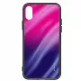 Evelatus Samsung Galaxy A20e veevirvendusega gradient plahvatuskindel karastatud klaasist ümbris - roosa-lilla
