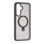 Evelatus Samsung Galaxy A37 / A36 kaitseümbris MagSafe ja alusega, matt suitsuhall