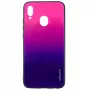 Evelatus Samsung Galaxy A40 Water Ripple Gradient Color Anti-Explosion Tempered Glass Case Gradient Pink-Purple