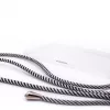 Evelatus Samsung Galaxy A40s ümbris nööriga mustad triibud läbipaistev TPU tagakaas