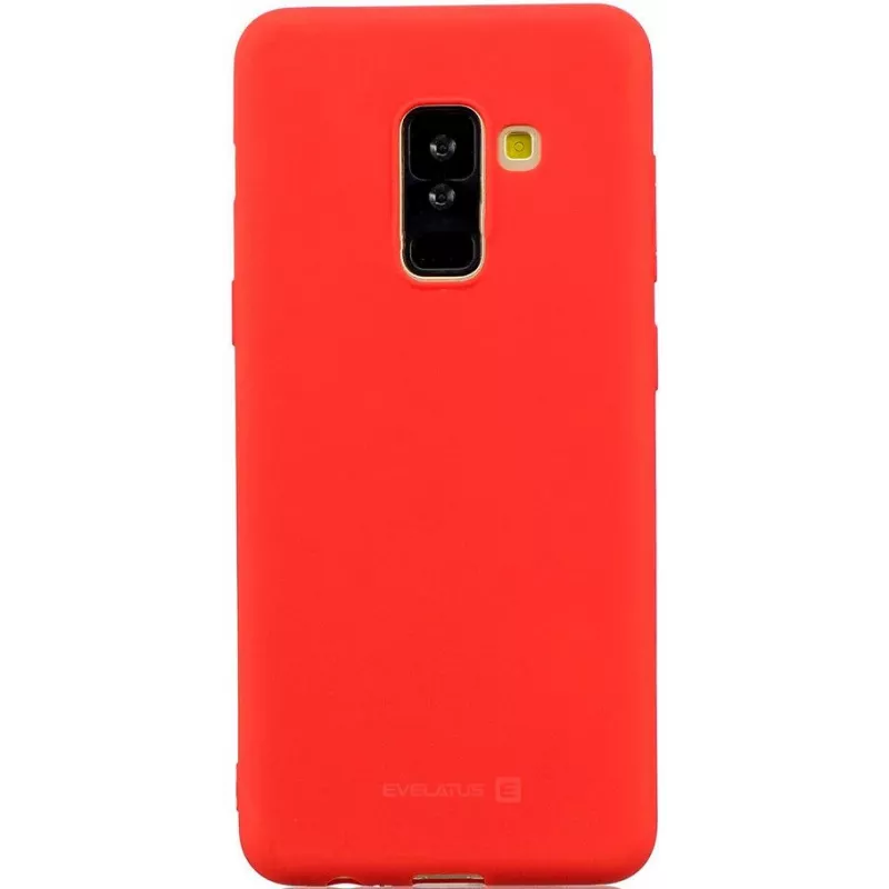 Evelatus Samsung Galaxy A6 Plus 2018 Nano Silicone Case Soft Touch TPU Red