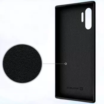 Evelatus Samsung Galaxy Note 10 Plus Premium Soft Touch Silikoonist tagakaas, must