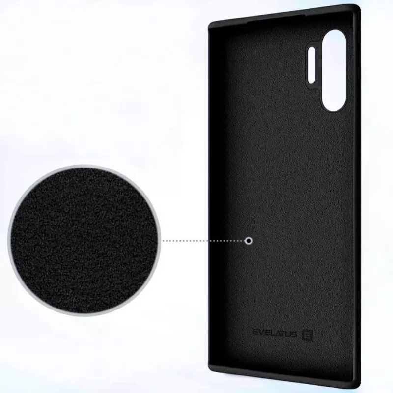 Evelatus Samsung Galaxy Note 10 Plus Premium Soft Touch Silikoonist tagakaas, must