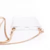 Evelatus Samsung Galaxy S10 Silicone Transparent Case with Necklace TPU Strap Gold