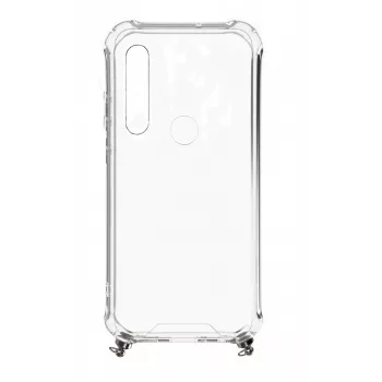 Evelatus Silikoonist läbipaistev telefonikate kuldse kaelakee TPU rihmaga Xiaomi Redmi Note 8 / Redmi Note 8 2021 jaoks