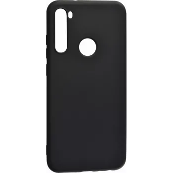 Evelatus Soft Touch Silicone Case with Strap for Xiaomi Redmi Note 8 / Redmi Note 8 2021 - Must