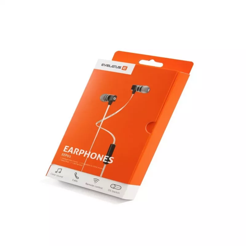 Evelatus Universal käed-vabad EEP01 mikrofoniga Universal 3.5mm Valge