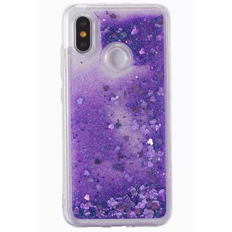 Evelatus Xiaomi Redmi 7 Shining Quicksand Case Purple