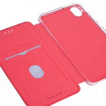 Evelatus Xiaomi Redmi 7A raamatukujuline ümbris veinipunane