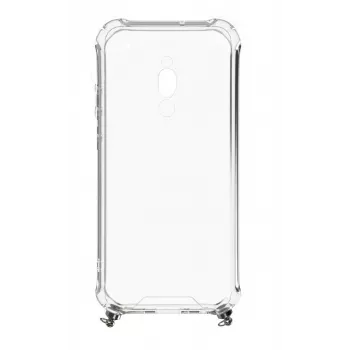 Evelatus Xiaomi Redmi 8 Silicone Transparent with Necklace TPU Strap Silver