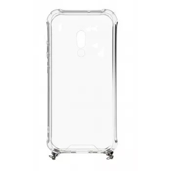 Evelatus Xiaomi Redmi 8 Silikoonist läbipaistev kaelarihmaga TPU-rihm Space Gray