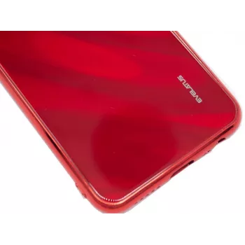 Evelatus Xiaomi Redmi 8 Water Ripple Full Color Electroplating Tempered Glass Case Red