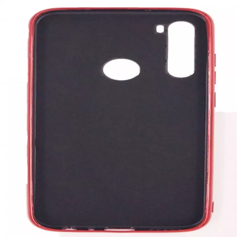 Evelatus Xiaomi Redmi Note 8 / Redmi Note 8 2021 Water Ripple Full Color Electroplating Tempered Glass Case Red