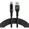 everActive CBB-1CBL USB-A to USB-C punutud kaabel LCD võimsuse kuvaga, 1m, 3A, must
