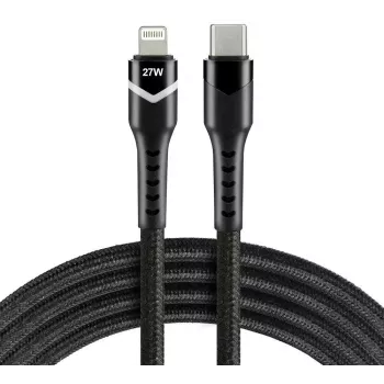 everActive CBB-1CIR USB-C to Lightning RGB LED-kaabel 1m 27W PD must