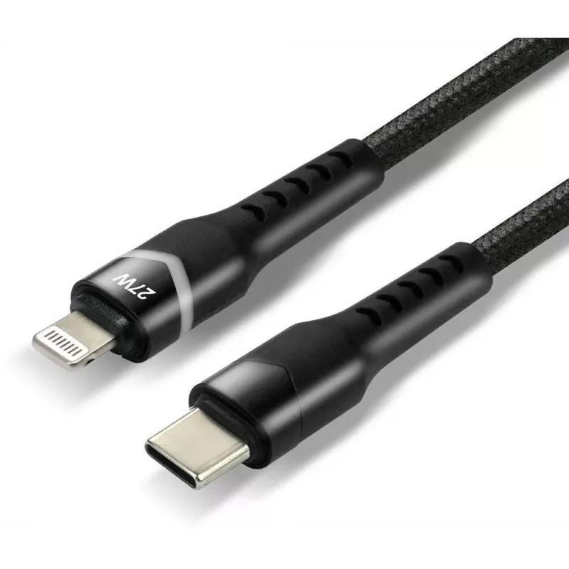 everActive CBB-1CIR USB-C to Lightning RGB LED-kaabel 1m 27W PD must