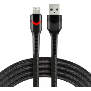 everActive CBB-1IBR USB-A to Lightning RGB LED punutud kaabel 1m 2.4A must