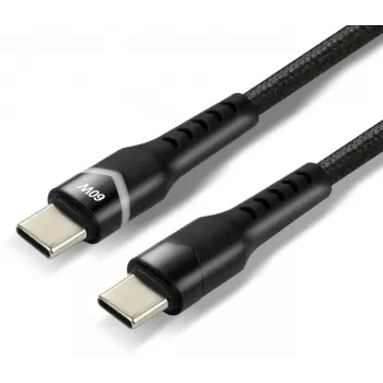 everActive CBB-1PDR USB-C to USB-C RGB LED punutud kaabel 100cm 3A 60W
