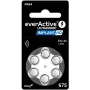 everActive ULTRASONIC IMPLANT HD 675 tsink-õhk kuuldeaparaadi patareid PR44 (6-pakk, elavhõbedavabad, 1,45 V, 650 mAh)