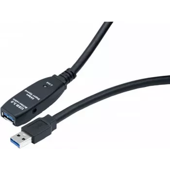 EXERTIS CONNECT aktiivne USB 3.0 pikenduskaabel repiiteriga, USB Type-A isane - USB Type-A emane, 5,0 m, must (149254)