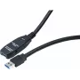 EXERTIS CONNECT aktiivne USB 3.0 pikenduskaabel repiiteriga, USB Type-A isane - USB Type-A emane, 5,0 m, must (149254)