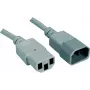 EXERTIS CONNECT IEC C14 - C13 toitekaabli pikendus, 1,8 m, hall, 10 A/250 V, H05VV-F 0,75 mm² 808140