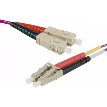 EXERTIS CONNECT LC/UPC - LC/UPC OM4 Duplex Fiiberoptiline Patchekaabel, 1m, LSZH, Erika Violet 392781