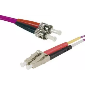 EXERTIS CONNECT OM4 fiiberoptiline ühenduskaabel, LC Duplex - ST Duplex, 50/125µm, erika-violetne, 2m 392792
