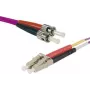 EXERTIS CONNECT OM4 fiiberoptiline ühenduskaabel, LC Duplex - ST Duplex, 50/125µm, erika-violetne, 2m 392792