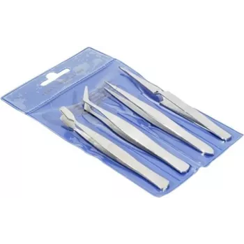 EXERTIS CONNECT täppispintsettide komplekt, 4-osaline, roostevaba teras, antimagnetiline, happekindel, 120 mm 815550