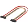 EXERTIS CONNECT SATA pikenduskaabel, SATA 22-pin isane - SATA 22-pin emane (5V + 12V), 0,5 m, SATA andme- ja toiteliidese pikendamiseks, must 147500
