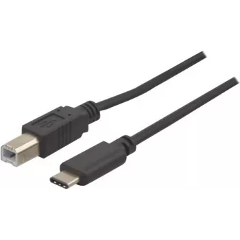 EXERTIS CONNECT USB 2.0 kaabel, USB Type-C - USB Type-B, must, 1,0 m 150304