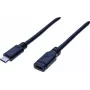 EXERTIS CONNECT USB 3.1 Gen 2 USB-C pikenduskaabel 1m isane emasele 10Gbps 100W PD 4K video must 532495